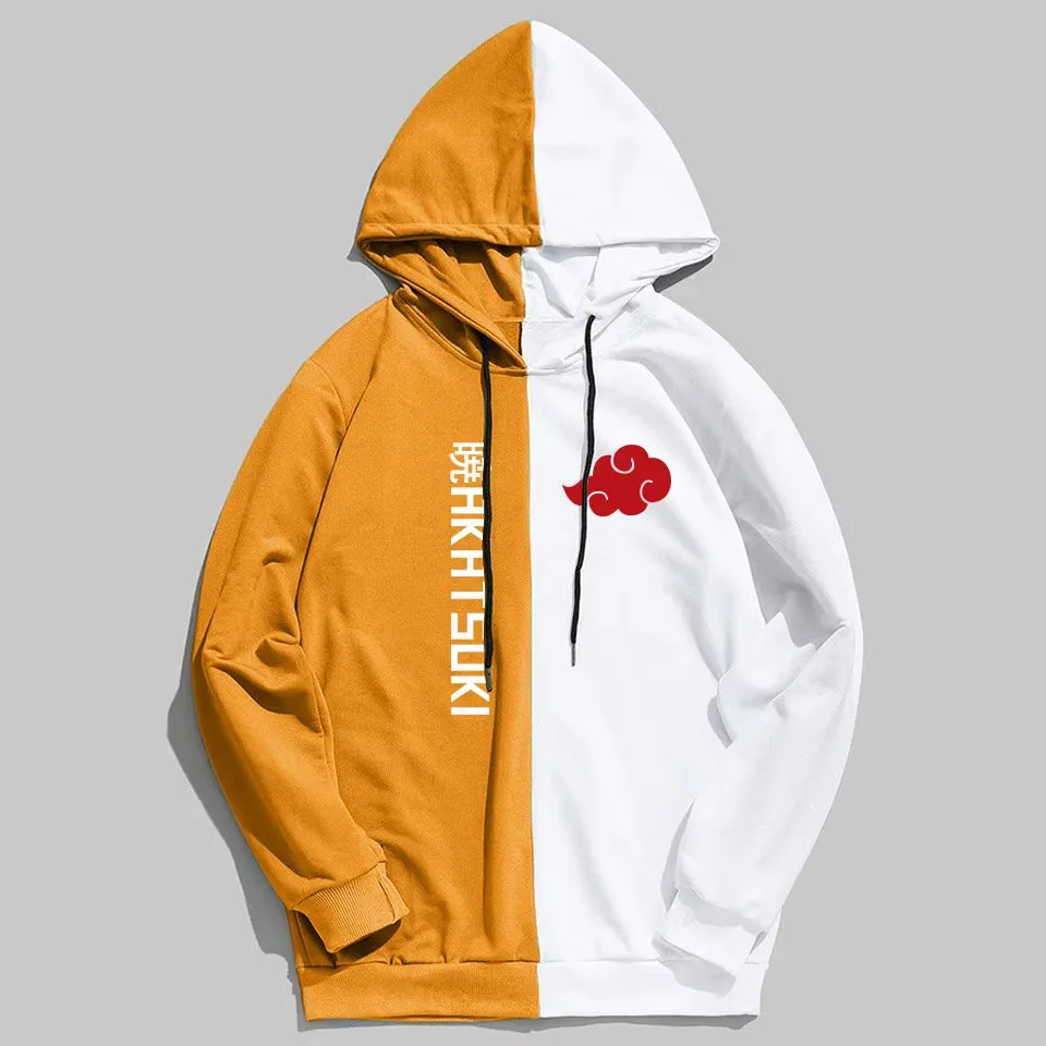 2021 New Sale Double Color Hoodie Fashion Akatsuki Print Pullover Sweatshirt S-Xxl Large Size Anime Men Women Hoodies