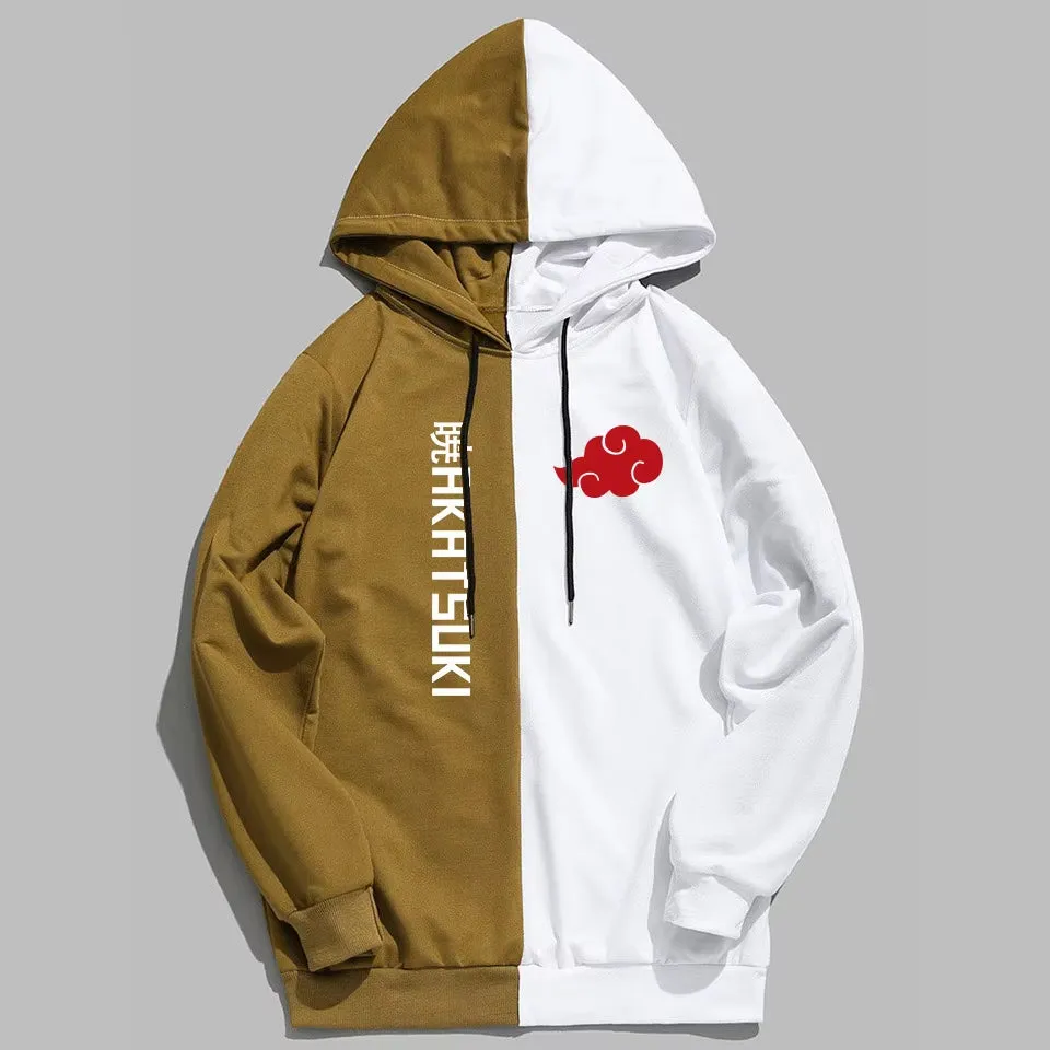 2021 New Sale Double Color Hoodie Fashion Akatsuki Print Pullover Sweatshirt S-Xxl Large Size Anime Men Women Hoodies