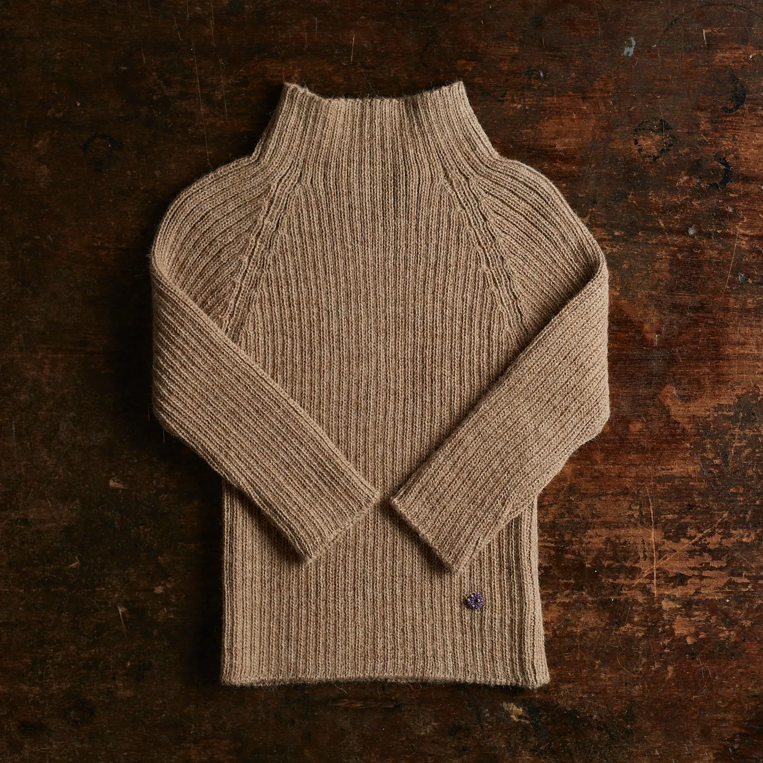 Baby & Kids Alpaca Rib Sweater - Pebble