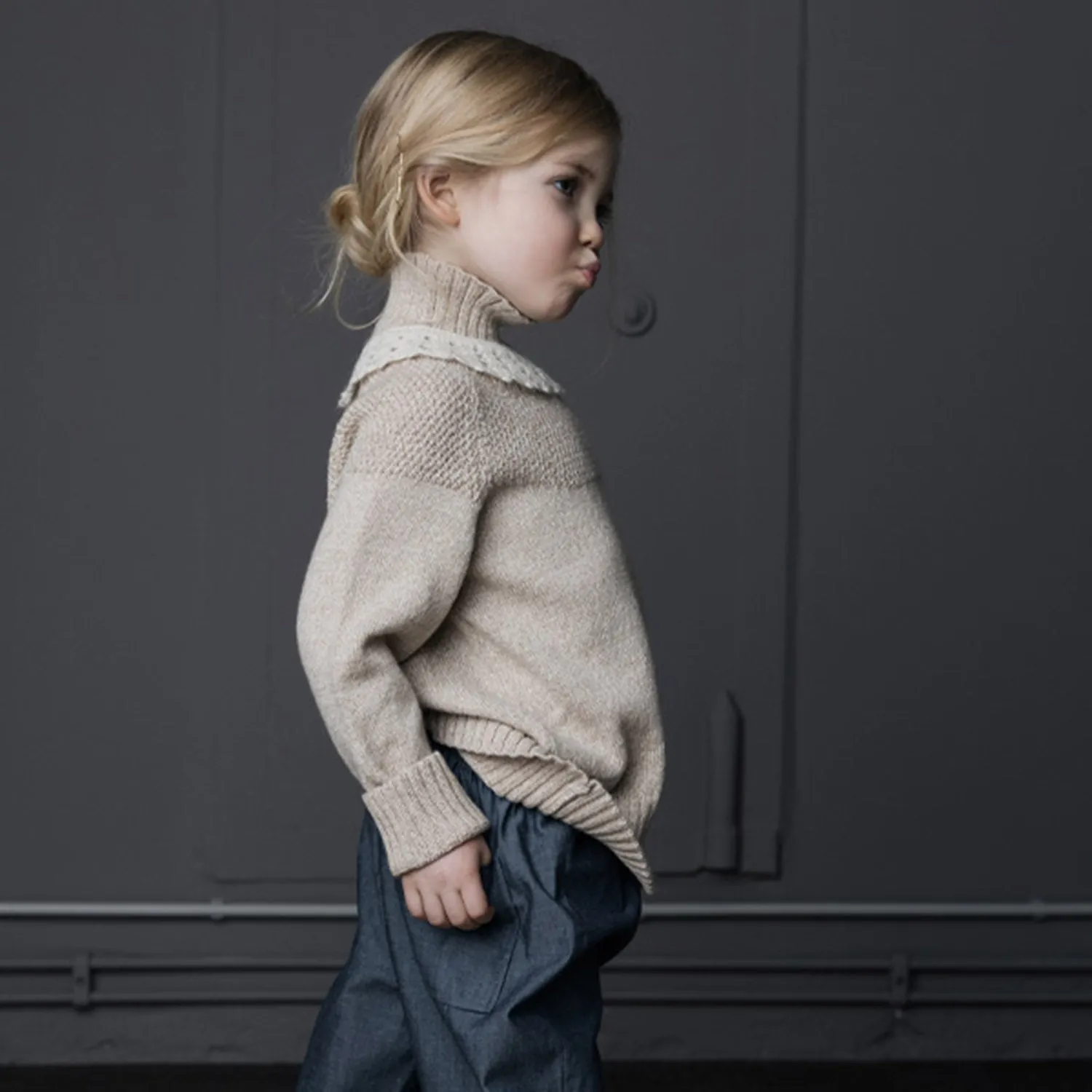 Baby & Kids Alpaca/Merino Wool Sailor Sweater - Cream Twist