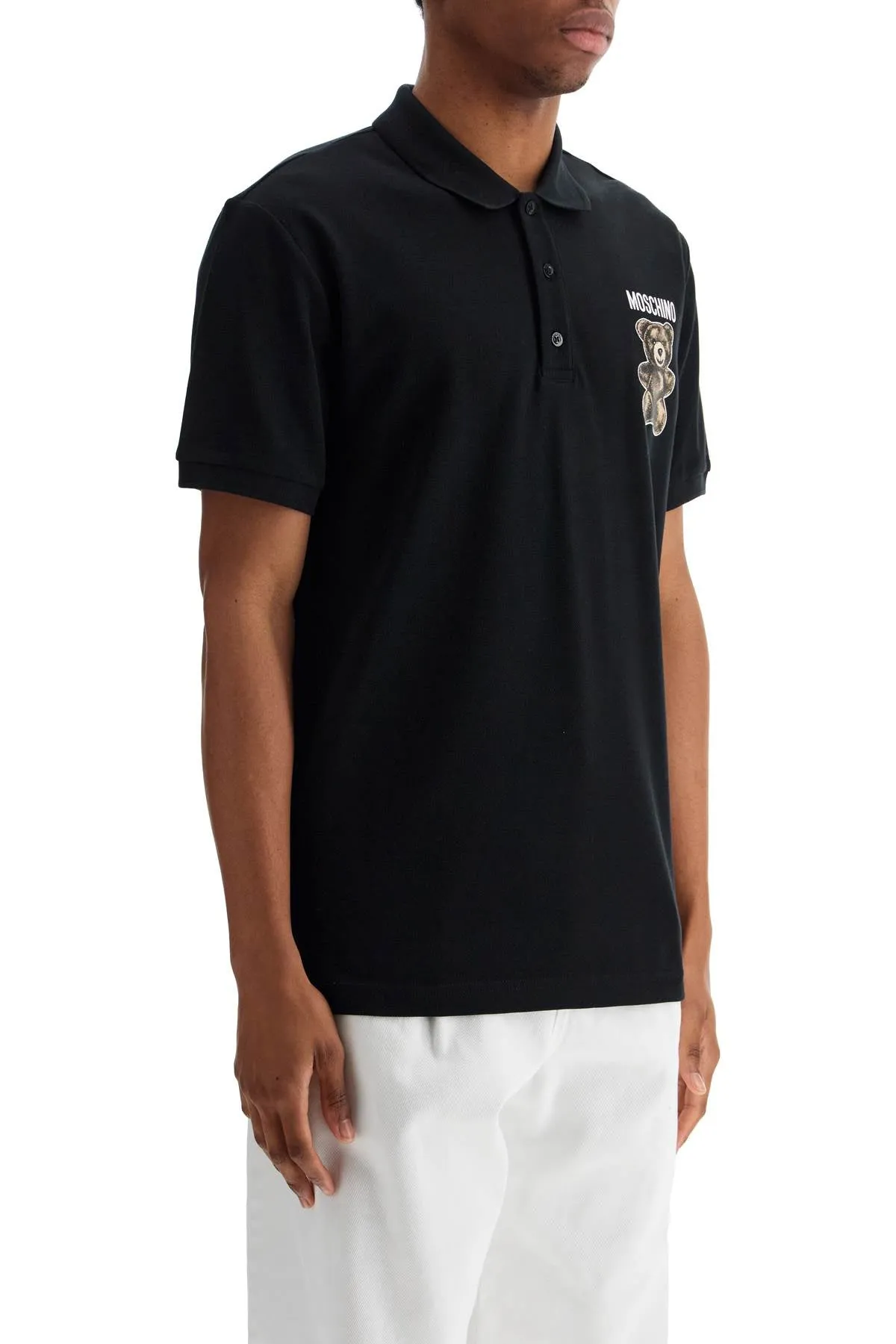 Bear Print Cotton Polo