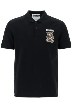 Bear Print Cotton Polo