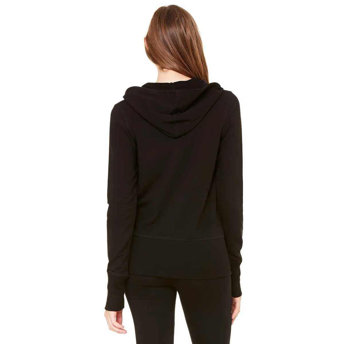 Bella   Canvas Women's Black Stretch French Terry Lounge Jacket