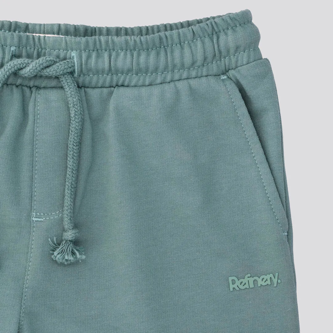 Boys Trackie Shorts _ 153342 _ Green