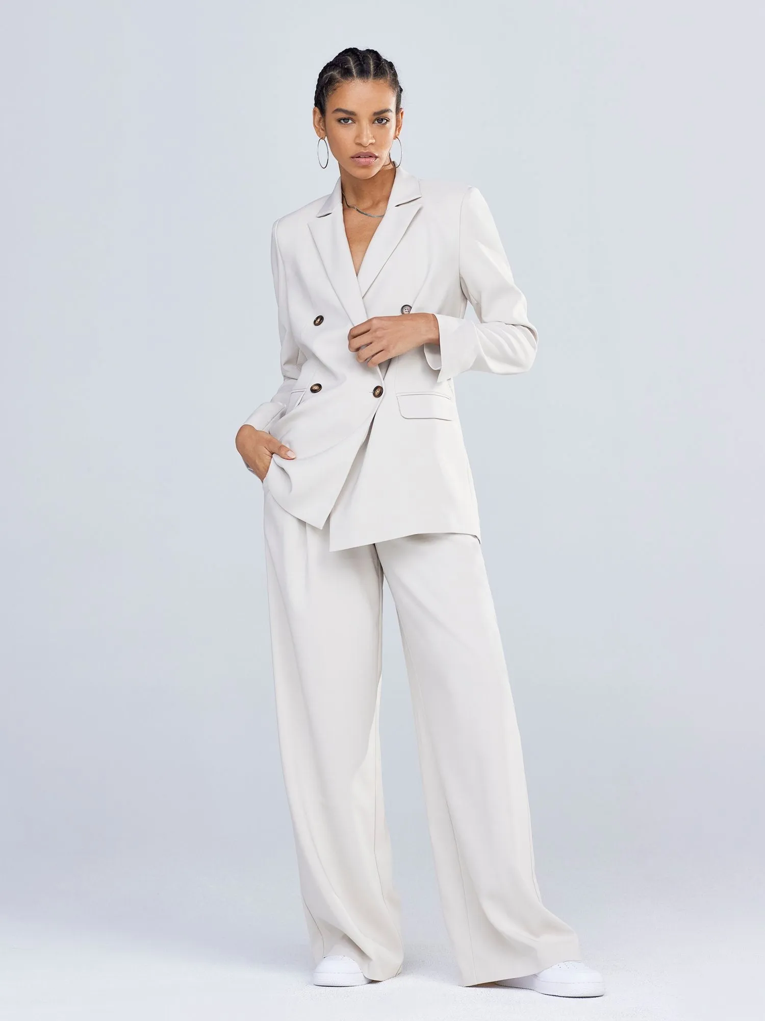 Caden Double-Breasted Oversized Blazer