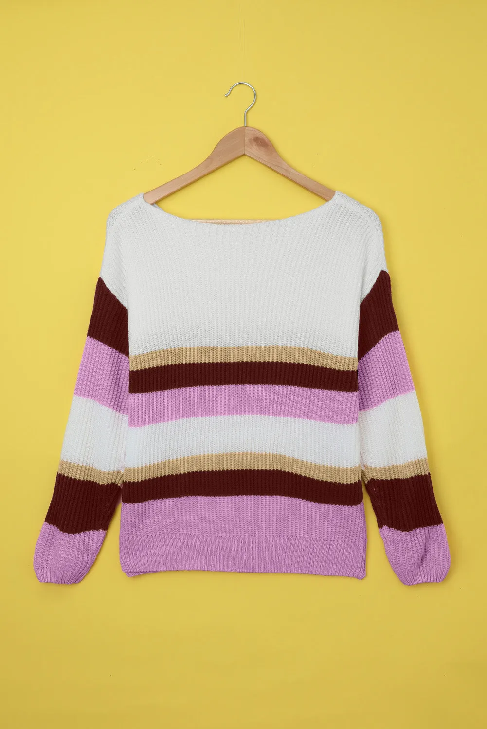Color-lump Patchwork Sweater