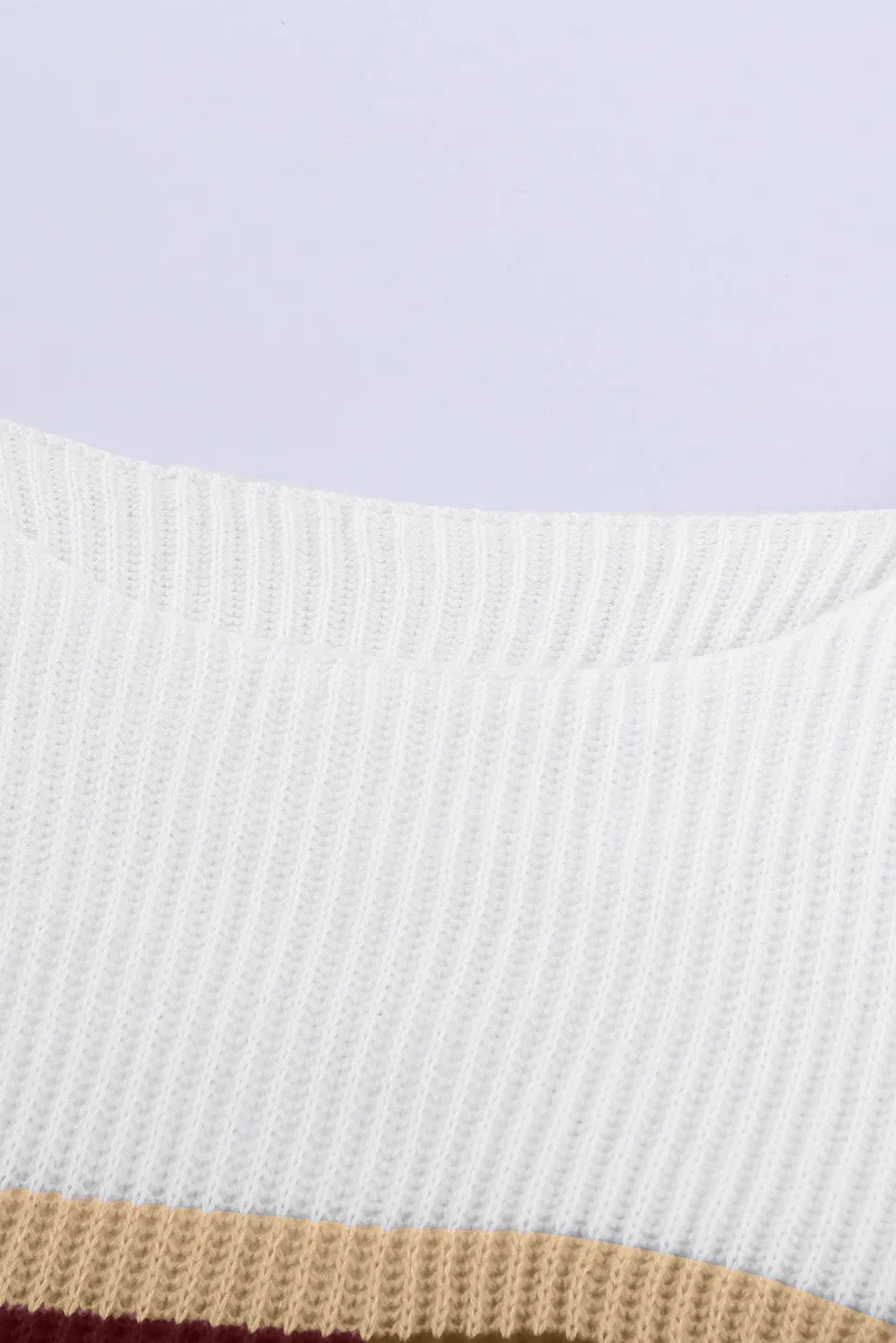 Color-lump Patchwork Sweater