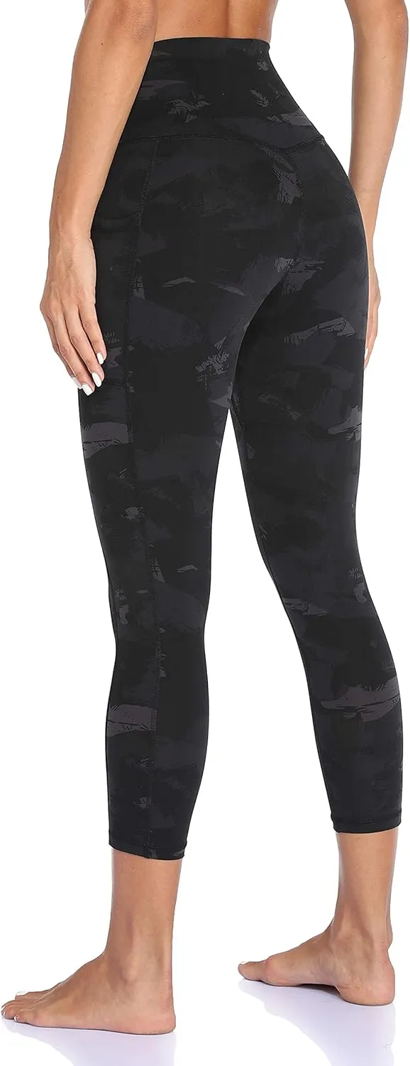 Colorfulkoala Women's High Waisted Yoga Capris 21" Inseam Leggings with Pockets