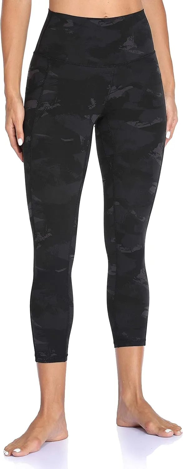Colorfulkoala Women's High Waisted Yoga Capris 21" Inseam Leggings with Pockets