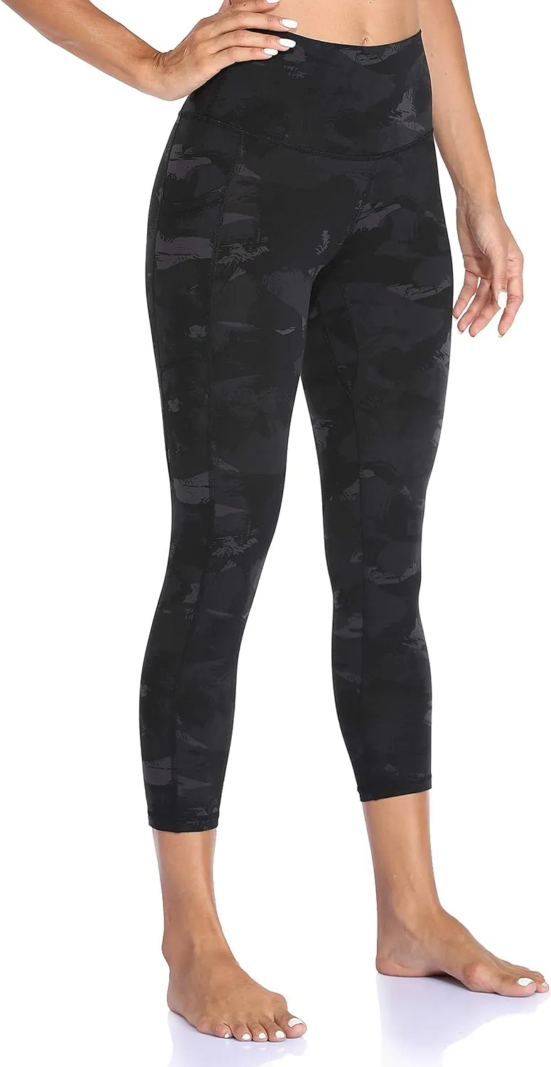 Colorfulkoala Women's High Waisted Yoga Capris 21" Inseam Leggings with Pockets