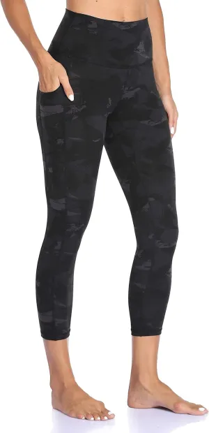 Colorfulkoala Women's High Waisted Yoga Capris 21" Inseam Leggings with Pockets