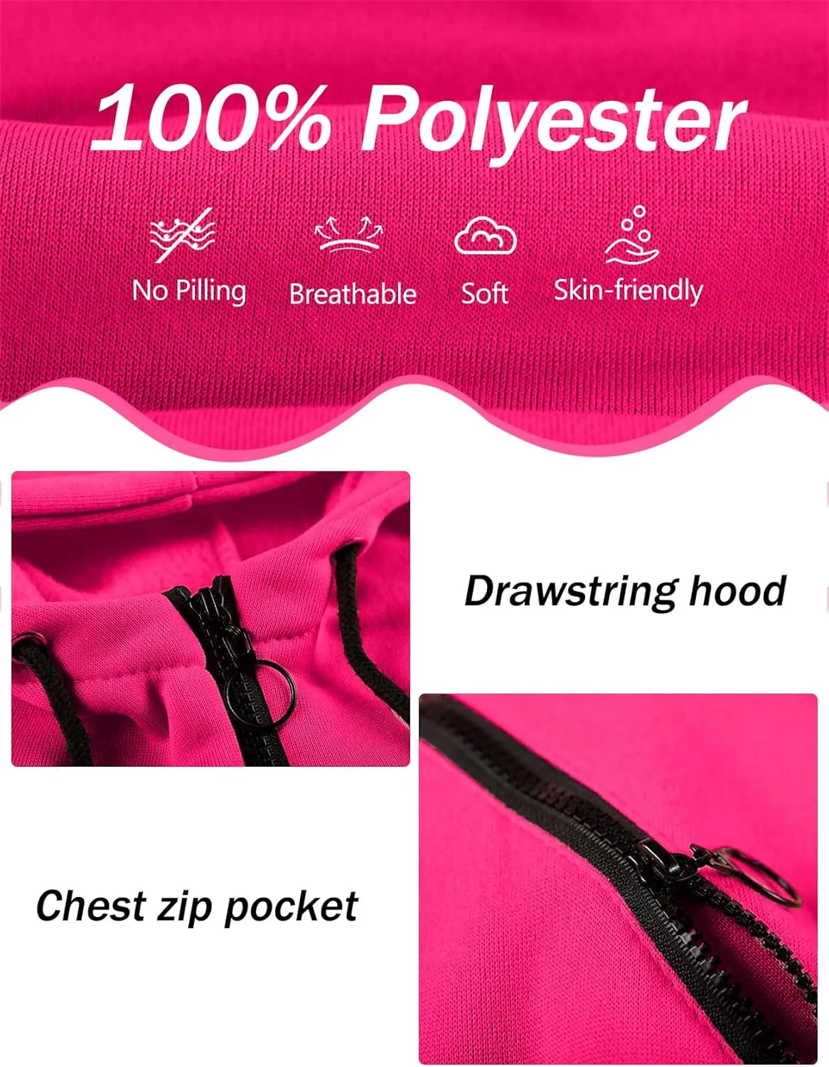 COZYPOIN Women Fleece Jumpsuits One Piece Outfits Hooded Sweatshirt Set High Waist Ladies Jumpsuit