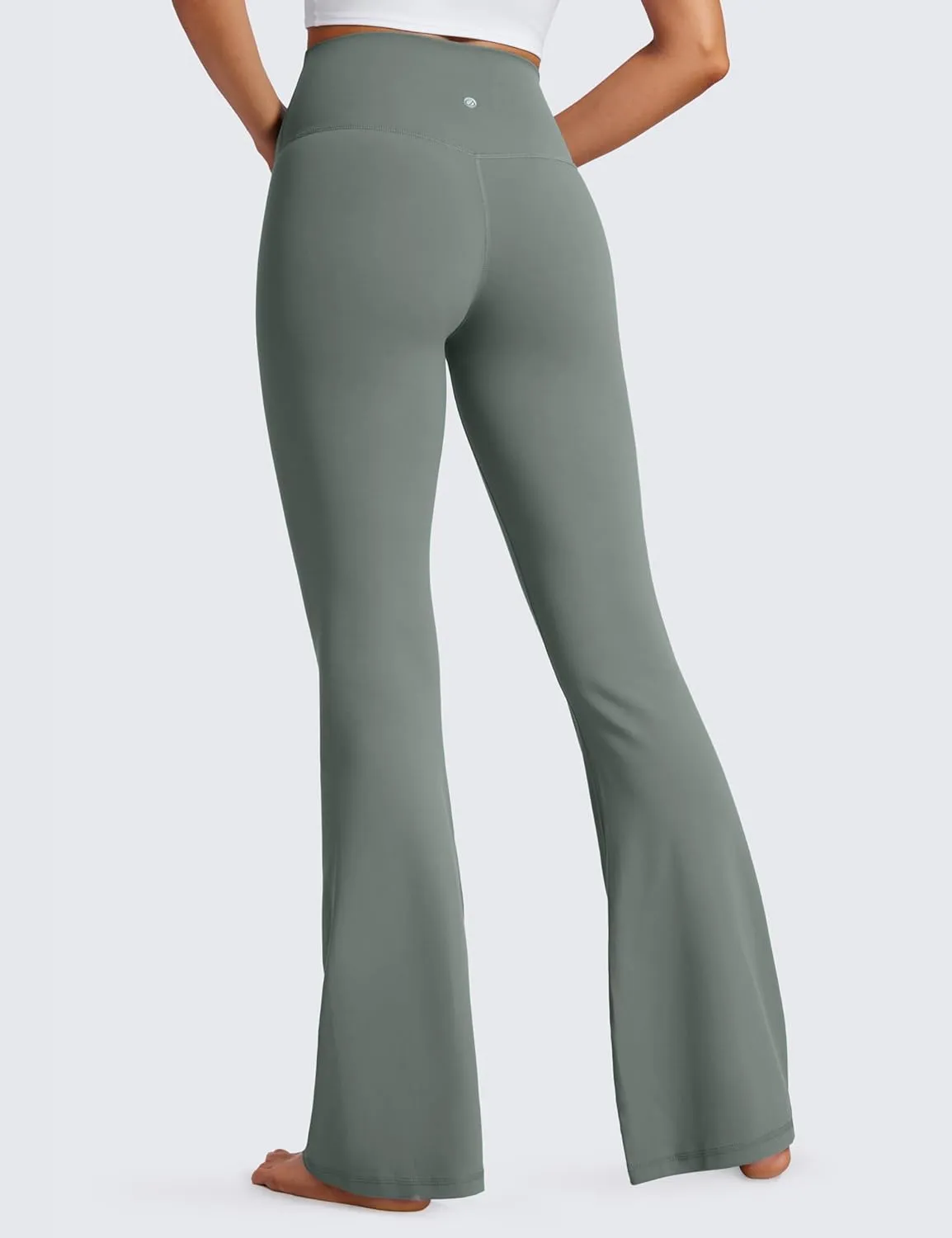 CRZ YOGA Butterluxe Crossover Flare Leggings for Women 31" - High Waist V Cross Bootcut Bell Bottoms Tummy Control Yoga Pants