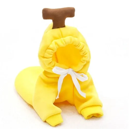 Cute Fruit Dog Clothes for Small Dogs hoodies Warm Fleece Pet Clothing