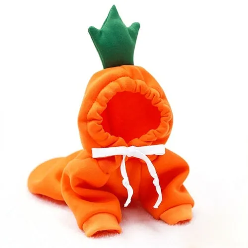 Cute Fruit Dog Clothes for Small Dogs hoodies Warm Fleece Pet Clothing