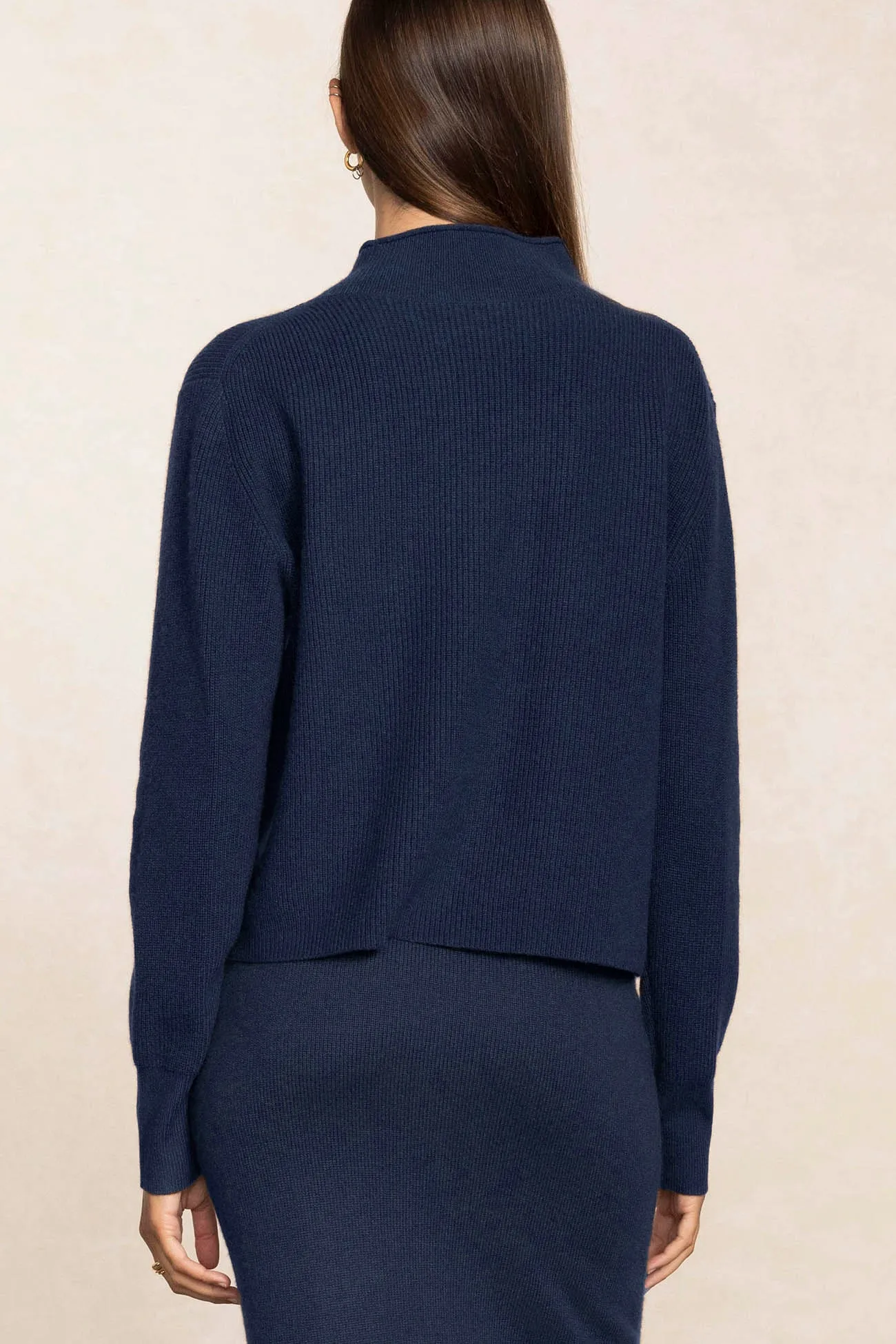 DELANEY CASHMERE MOCK NECK SWEATER