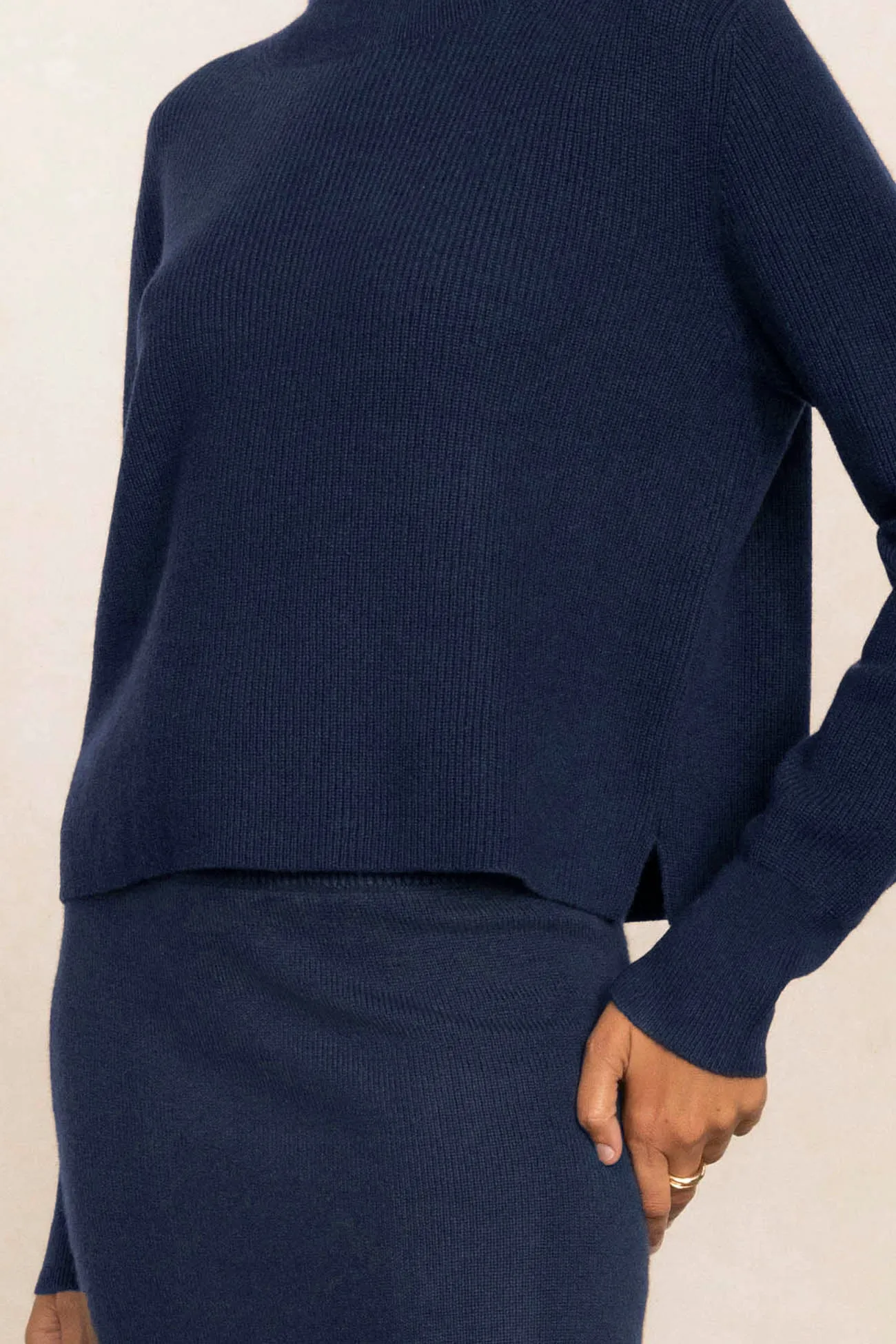 DELANEY CASHMERE MOCK NECK SWEATER