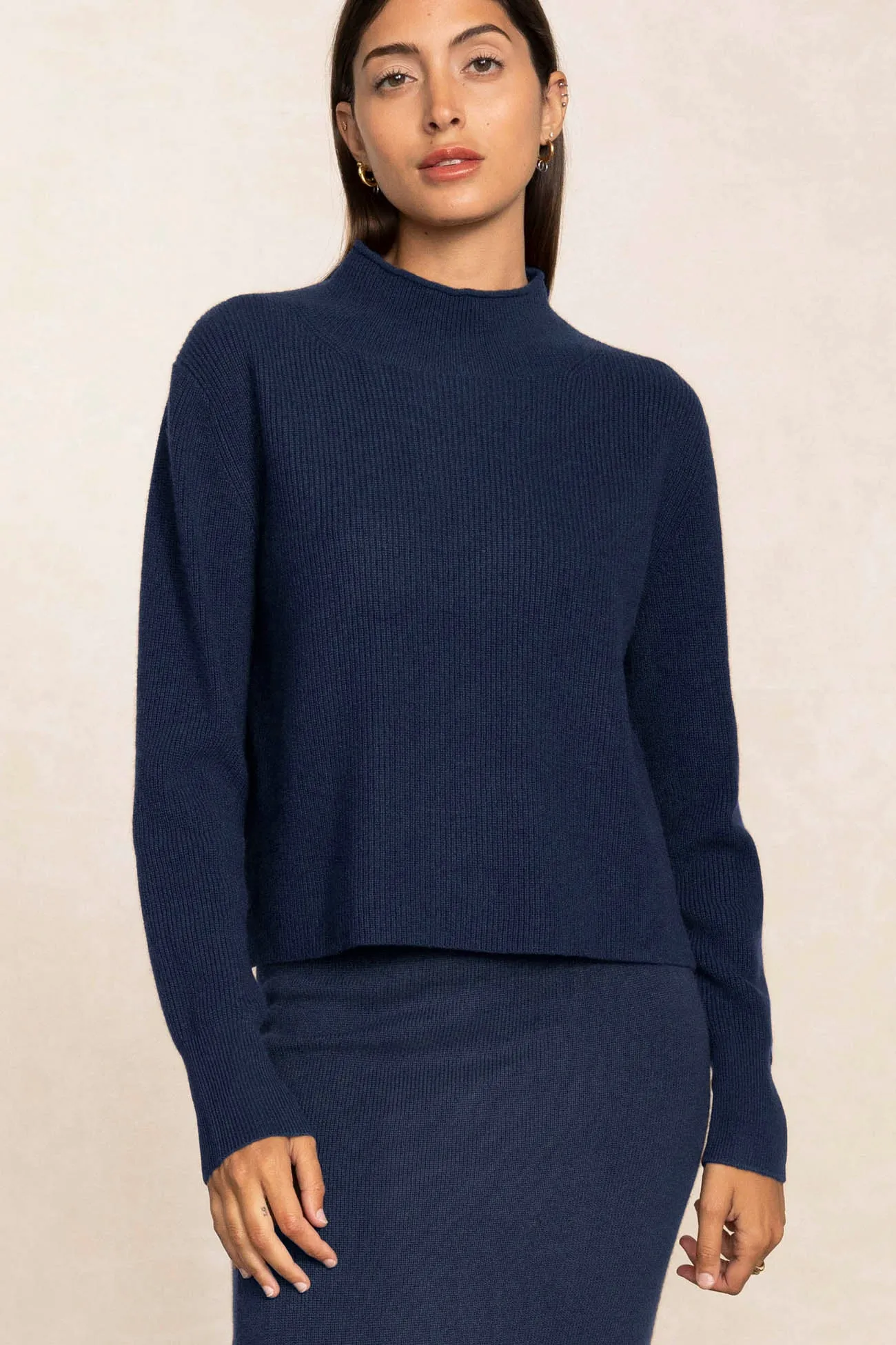 DELANEY CASHMERE MOCK NECK SWEATER