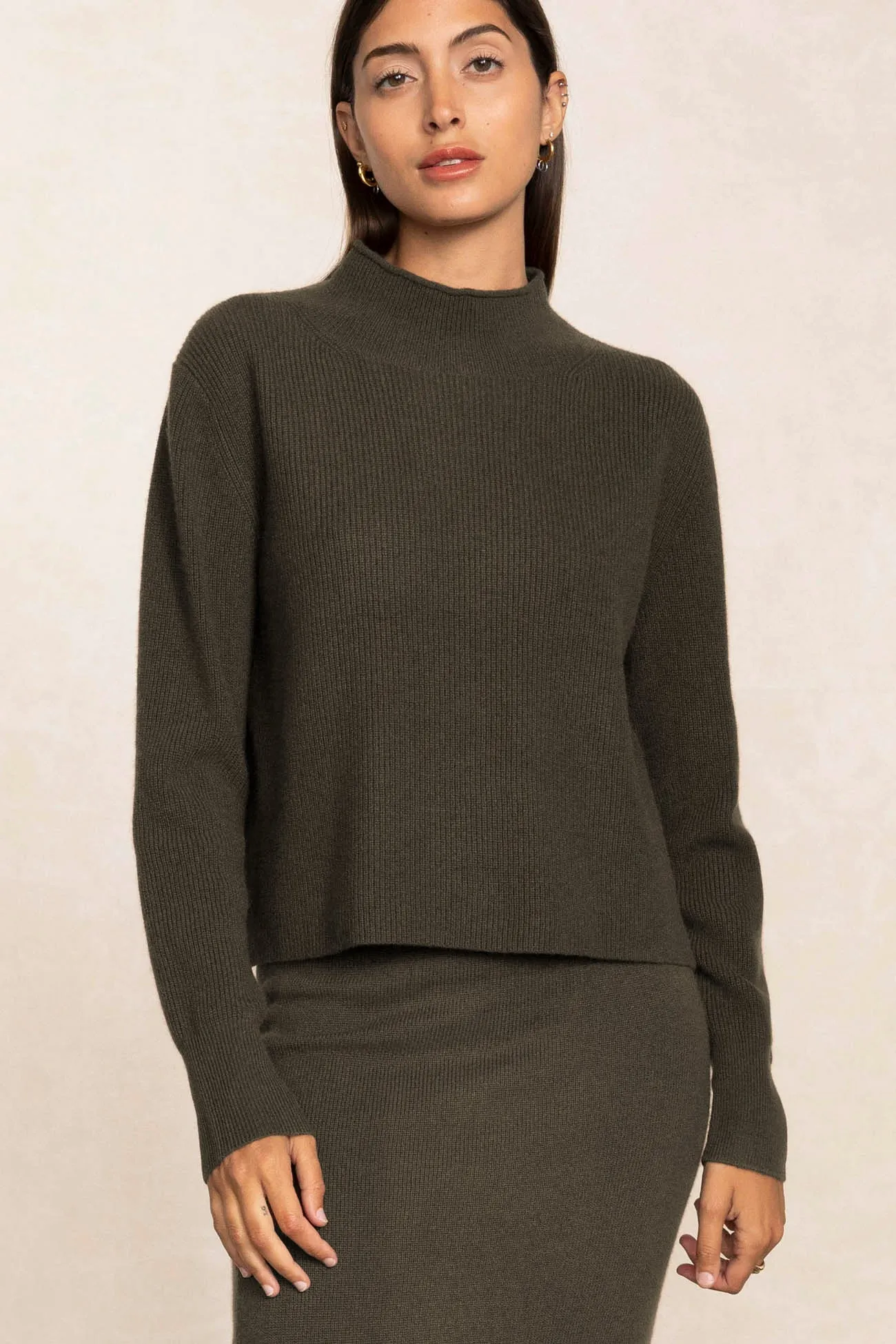 DELANEY CASHMERE MOCK NECK SWEATER