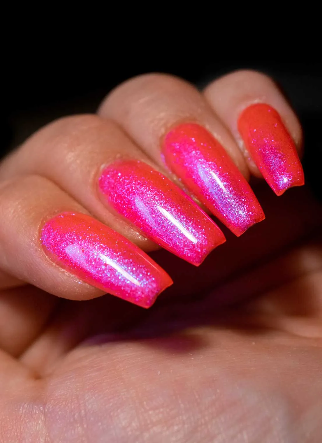 Electric Pink  - Glitter Gel Polish - Uber Chic 12ml