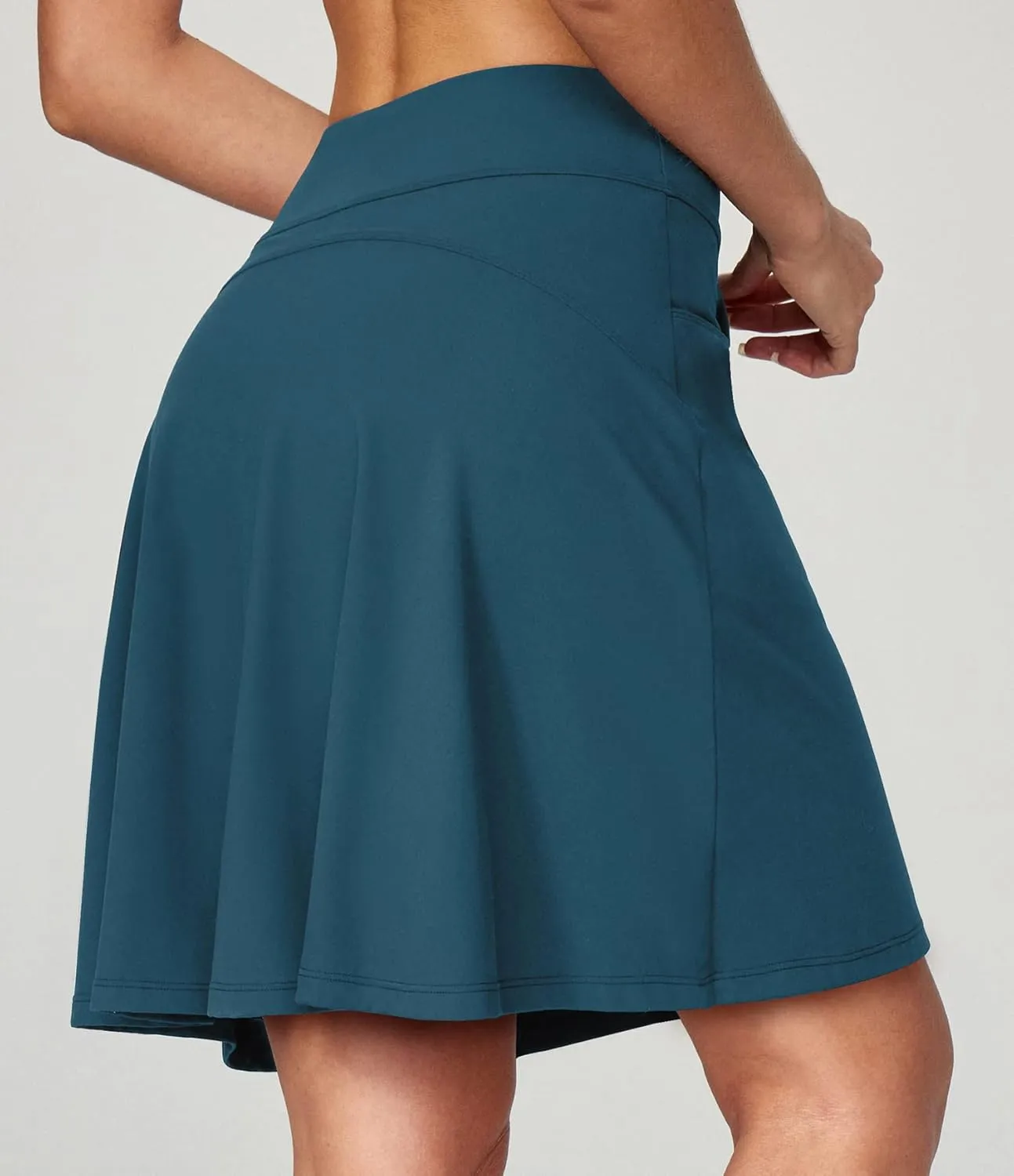 Ewedoos 20" Knee Length Skorts Skirts for Women with Pockets Golf Tennis Skirt High Waisted Athletic Skorts Casual Summer