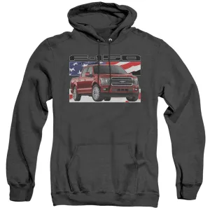 Ford Trucks F-150 American Flag Heather Hoodie