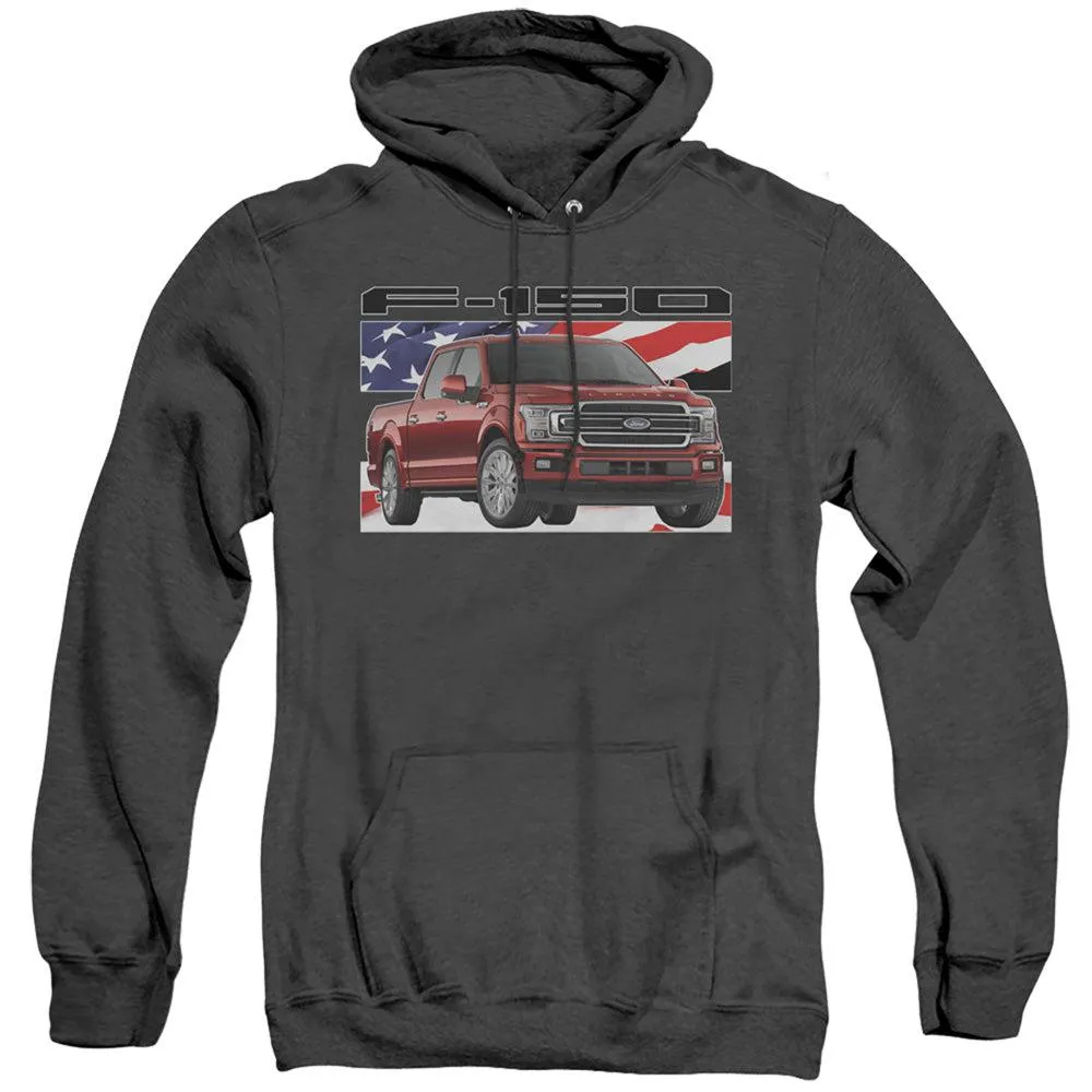 Ford Trucks F-150 American Flag Heather Hoodie