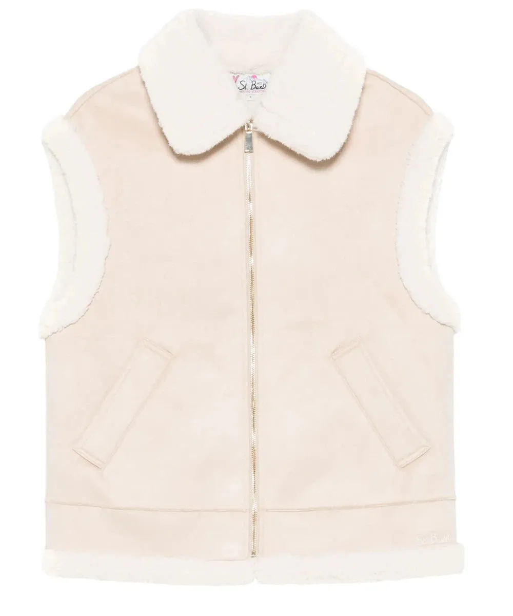 Gilet Hesketh  in Pelle Scamosciata Cruelty-Free
