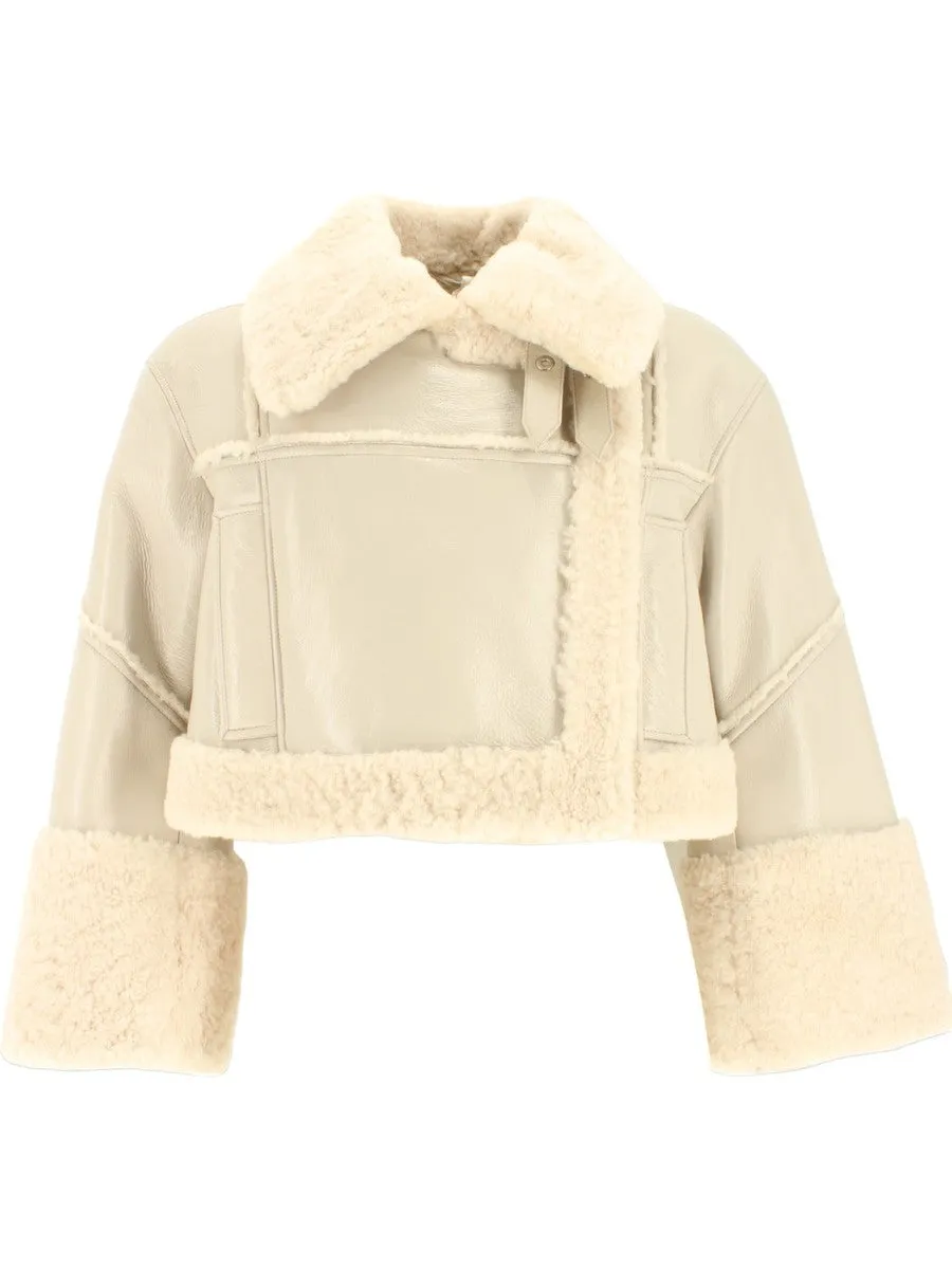 Giubbino cropped in shearling