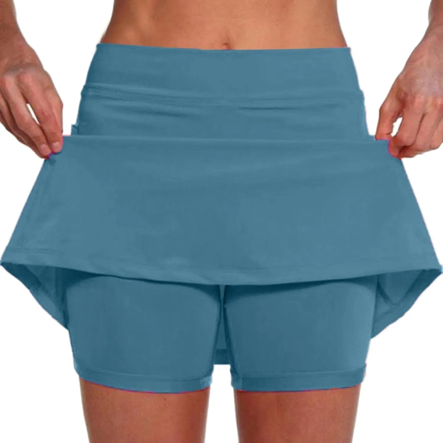 Golf Skorts for Woman High Waisted Tennis Skirts with Pockets Bodycon Athletic Skorts with Shorts