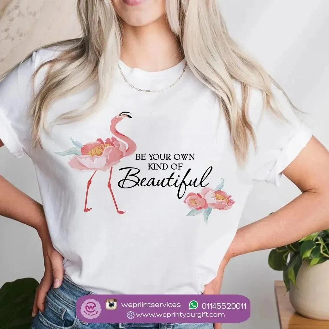 Half sleeve T-shirt - Flamingo