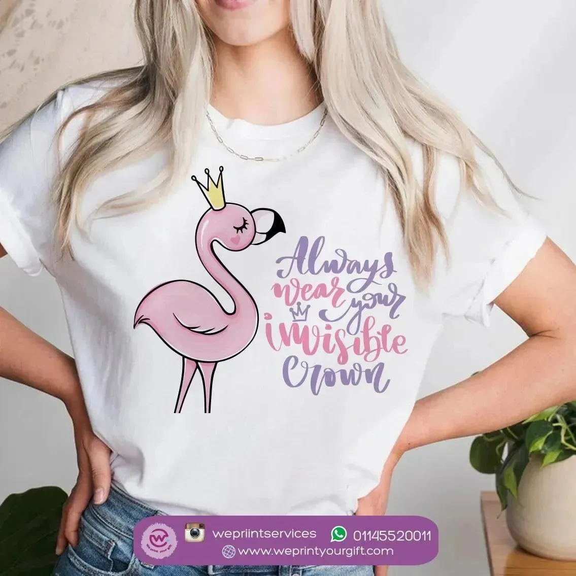 Half sleeve T-shirt - Flamingo