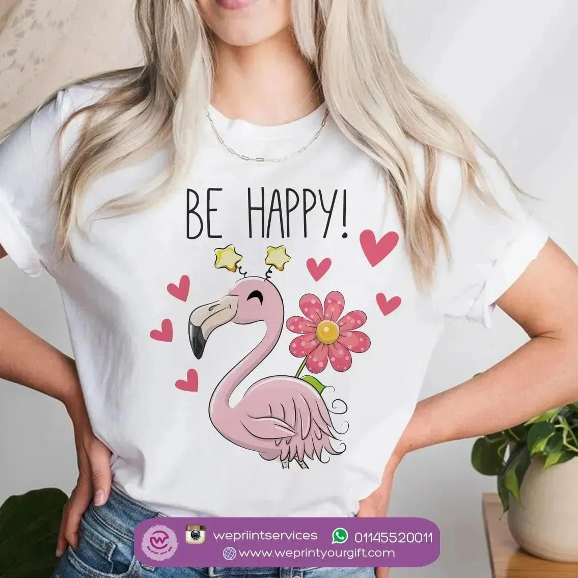 Half sleeve T-shirt - Flamingo