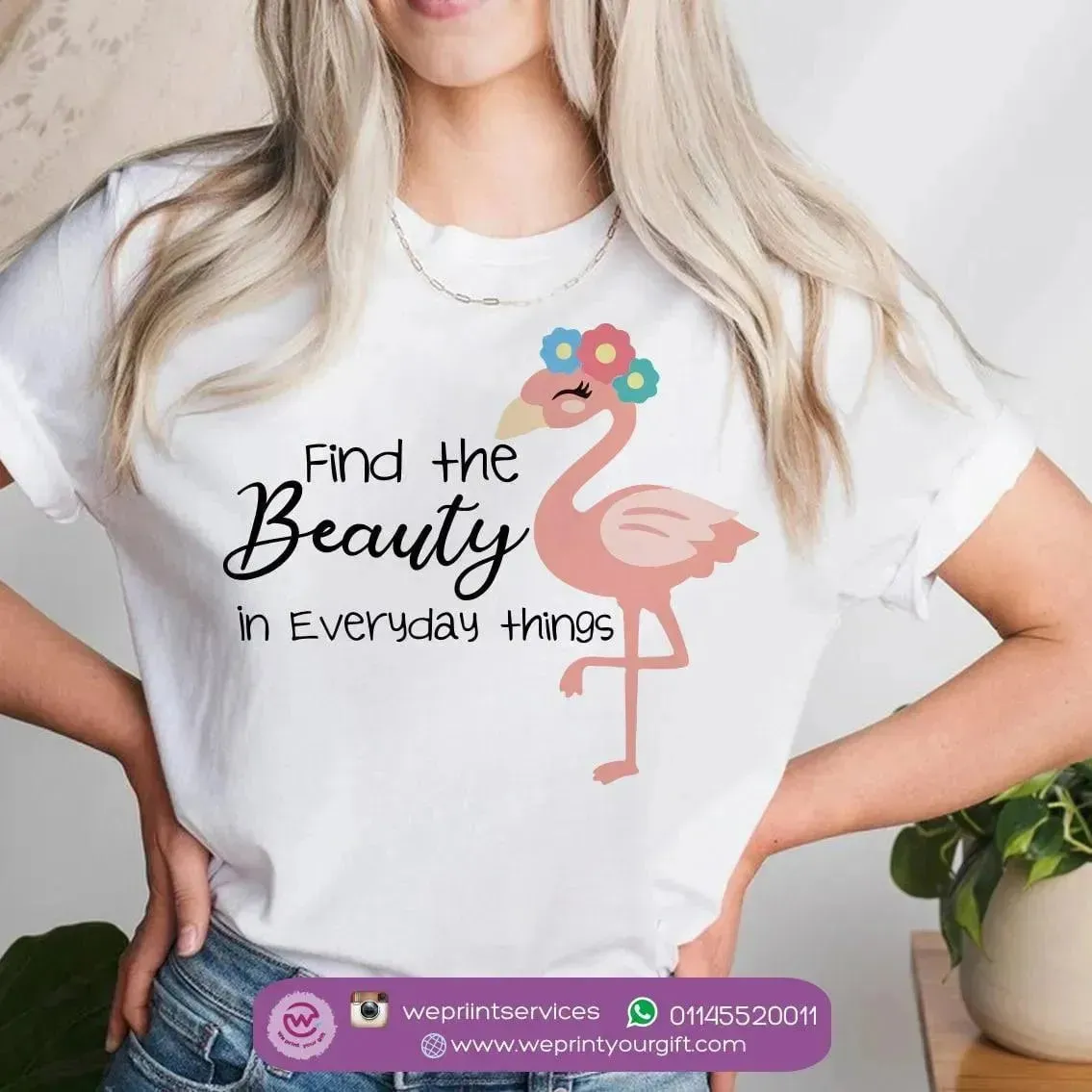 Half sleeve T-shirt - Flamingo