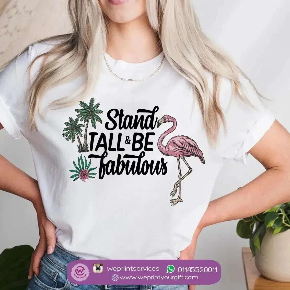 Half sleeve T-shirt - Flamingo
