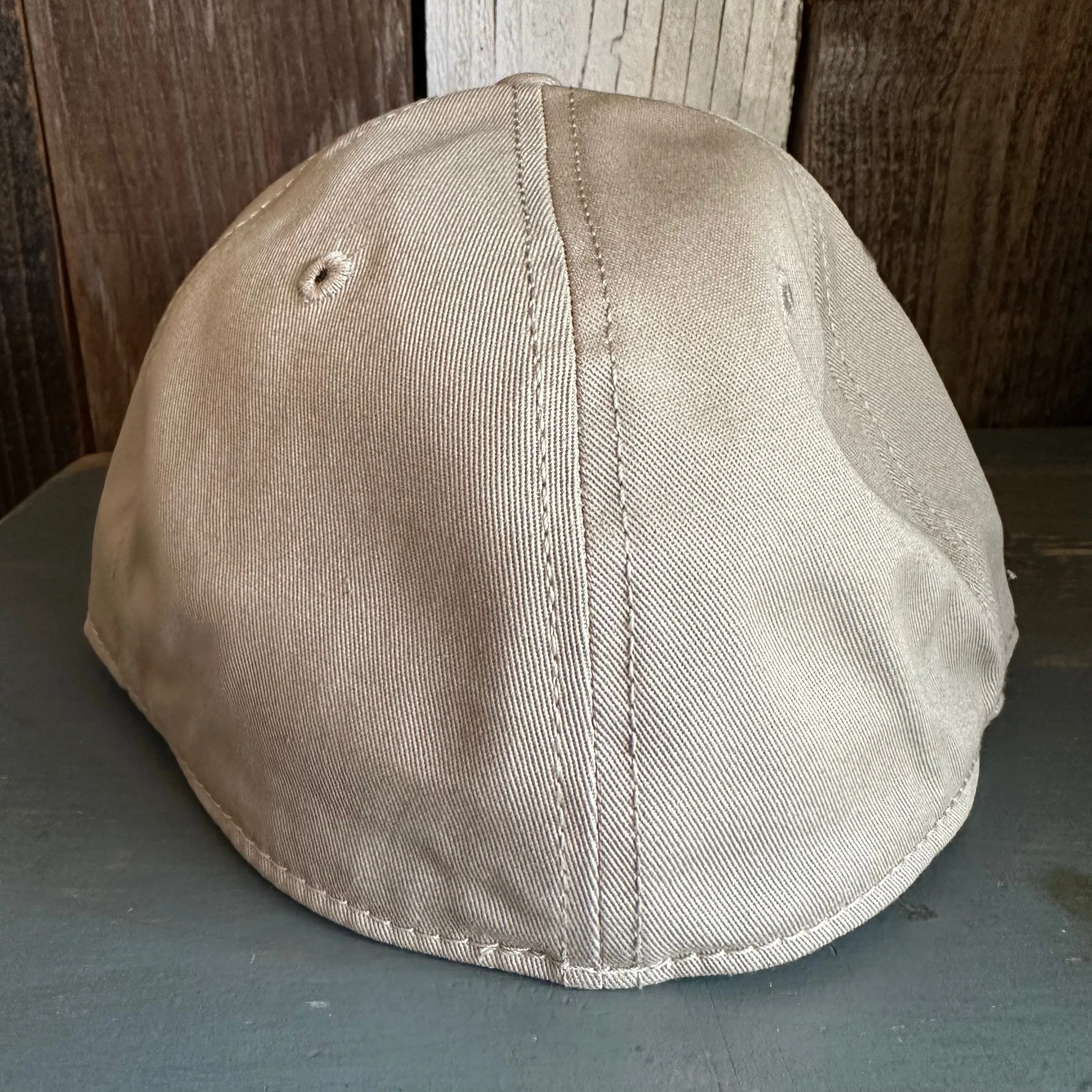 Hermosa Beach GOLF CARTS & YOGA PANTS :: "FLEX" 6 Panel Mid Profile Flat Visor Baseball Cap - Khaki