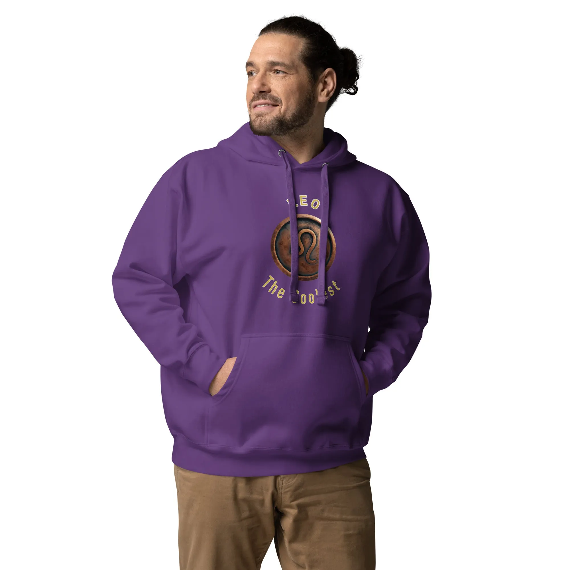 Hoodie Mens Designer (Hoodies Mens - Leo Zodiac Sign 0045)