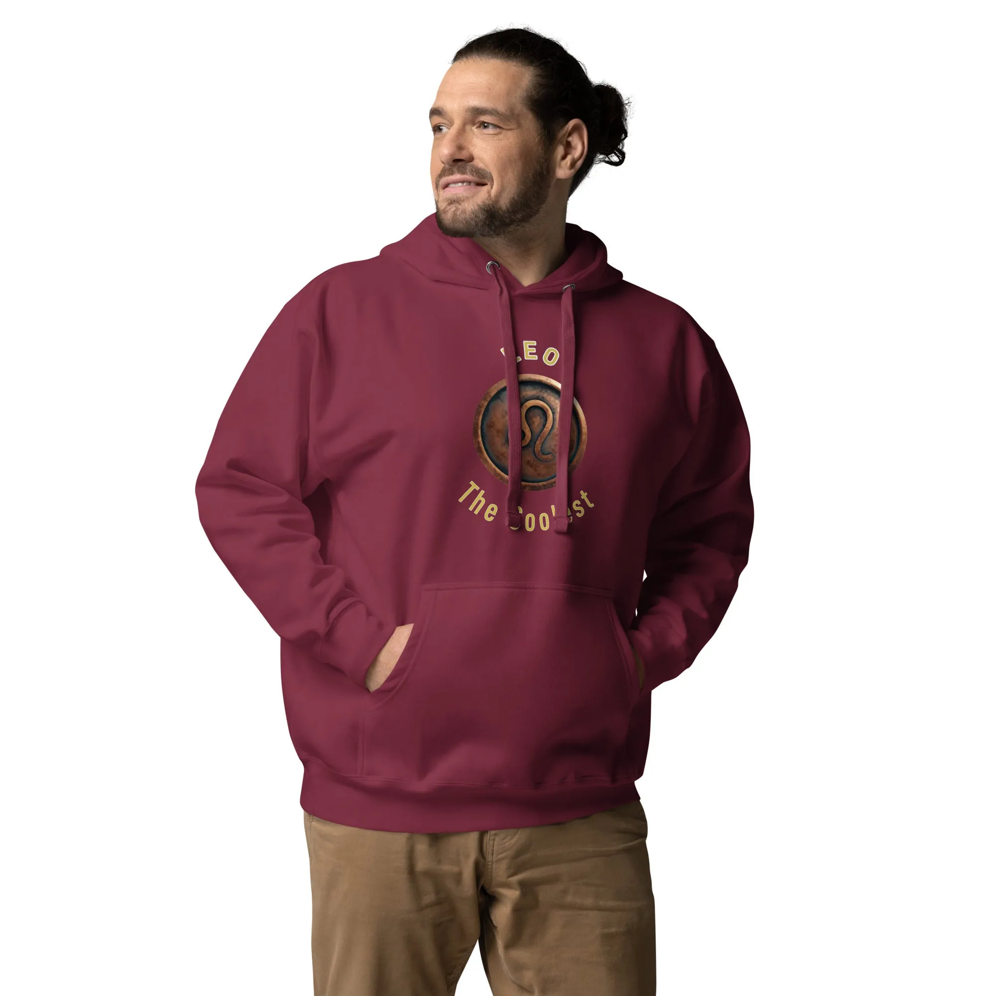 Hoodie Mens Designer (Hoodies Mens - Leo Zodiac Sign 0045)