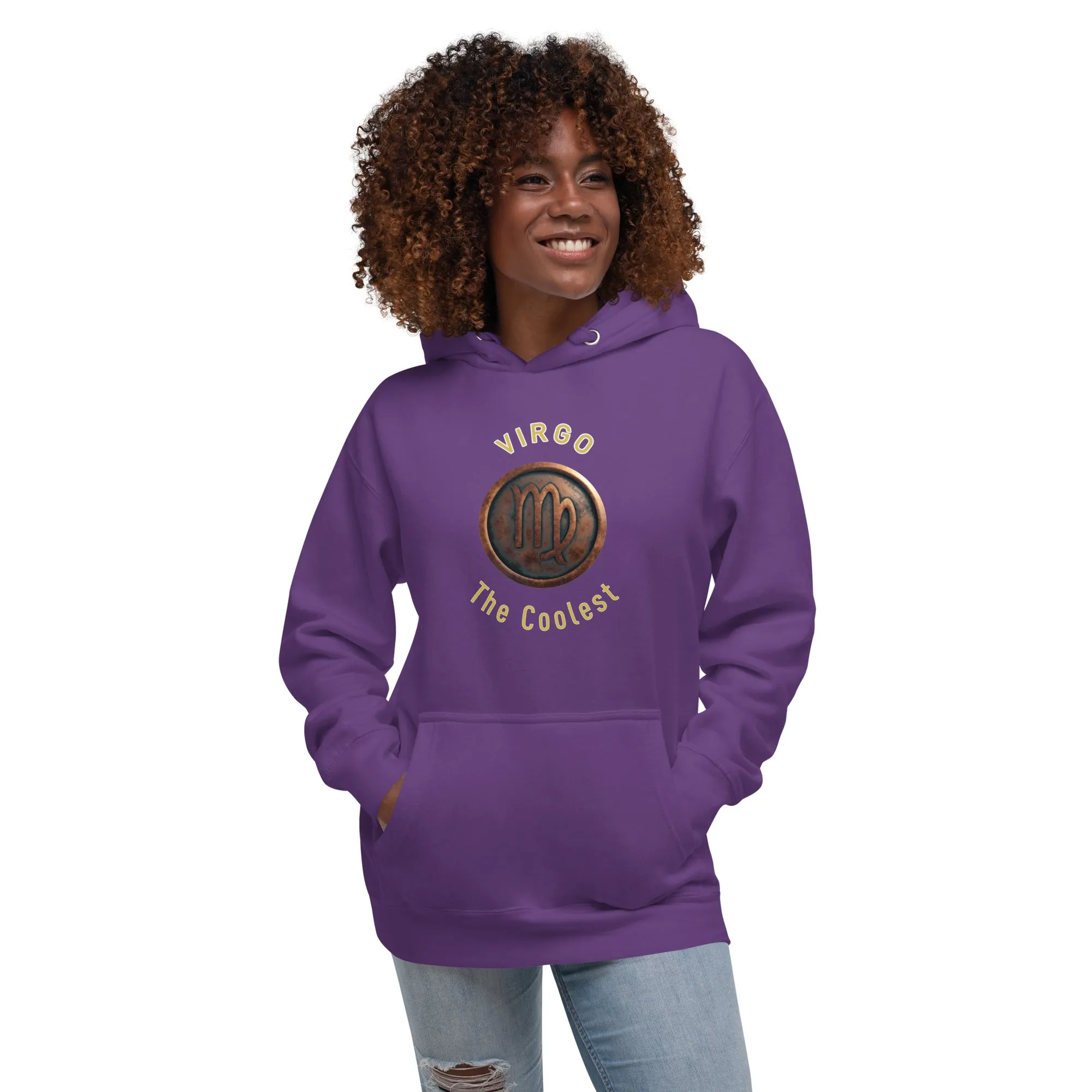 Hoodie Womens Designer (Hoodies Womens - Virgo Zodiac Sign 0046)