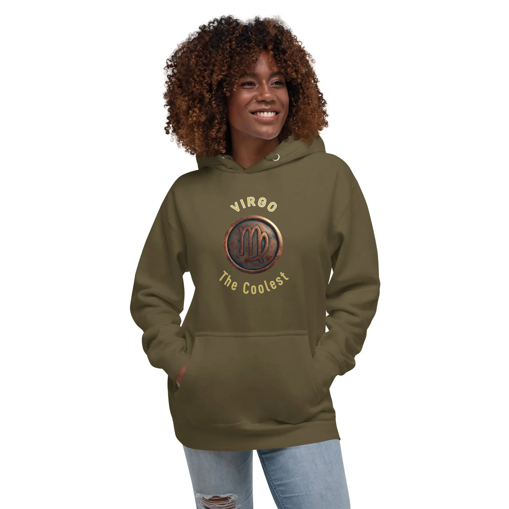 Hoodie Womens Designer (Hoodies Womens - Virgo Zodiac Sign 0046)