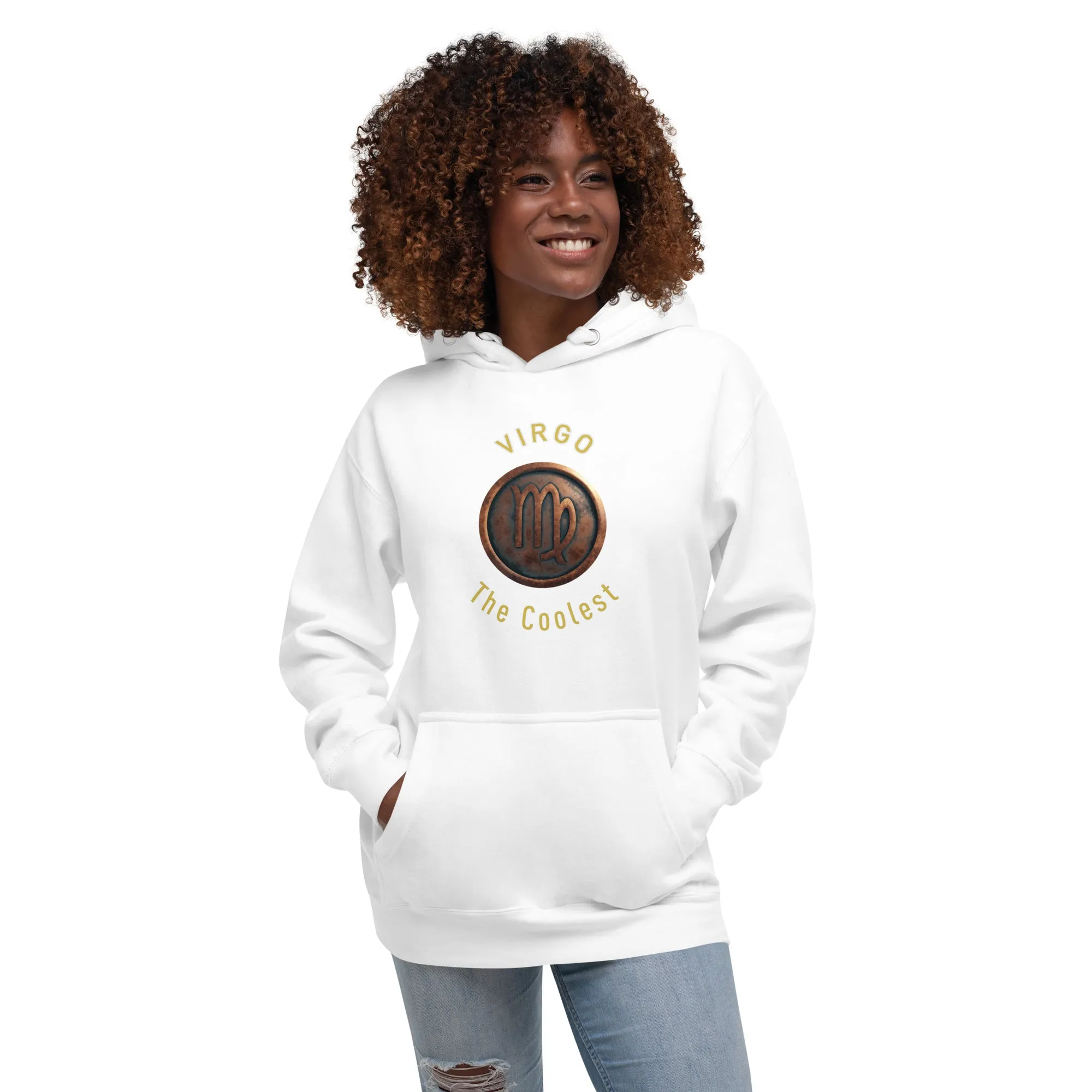 Hoodie Womens Designer (Hoodies Womens - Virgo Zodiac Sign 0046)
