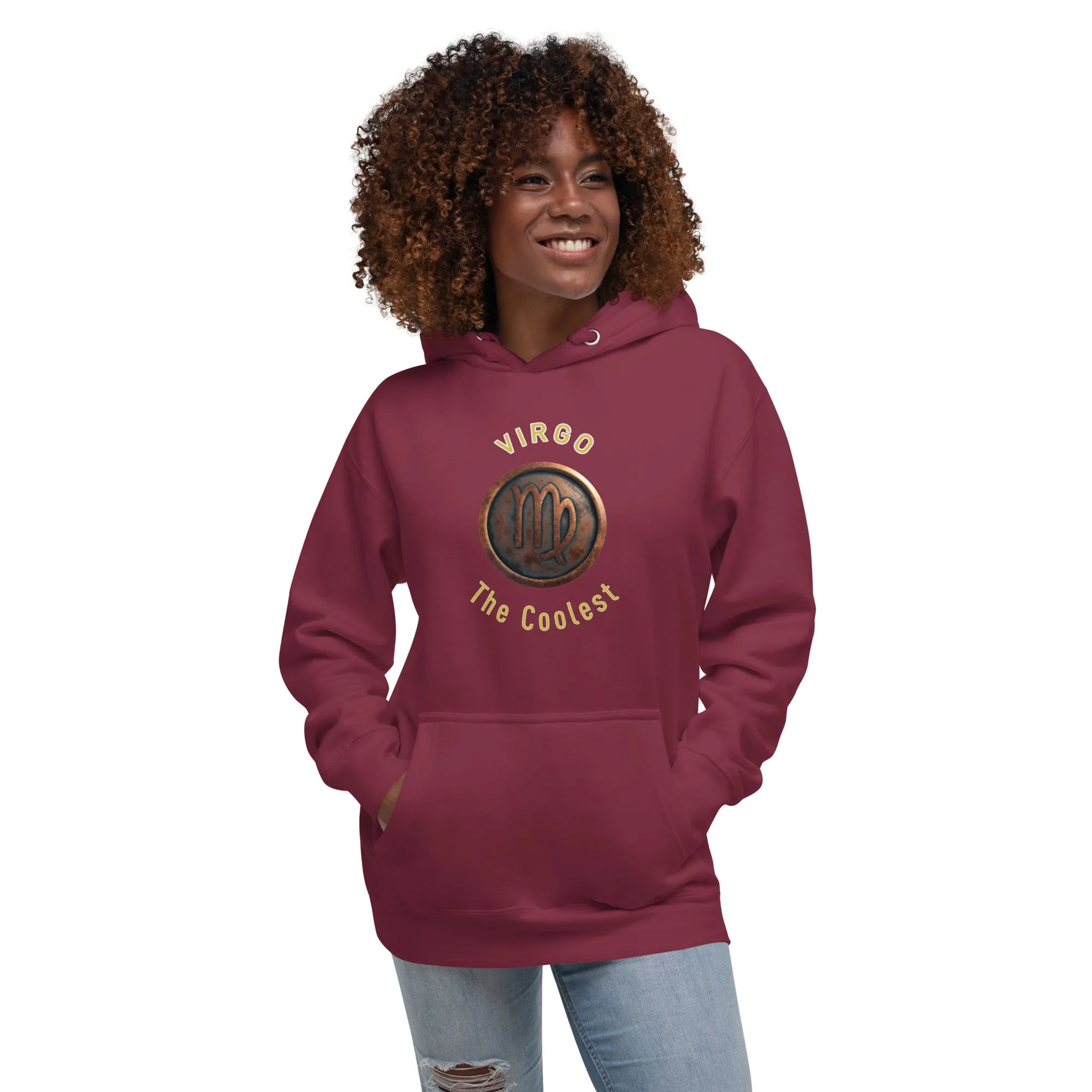 Hoodie Womens Designer (Hoodies Womens - Virgo Zodiac Sign 0046)