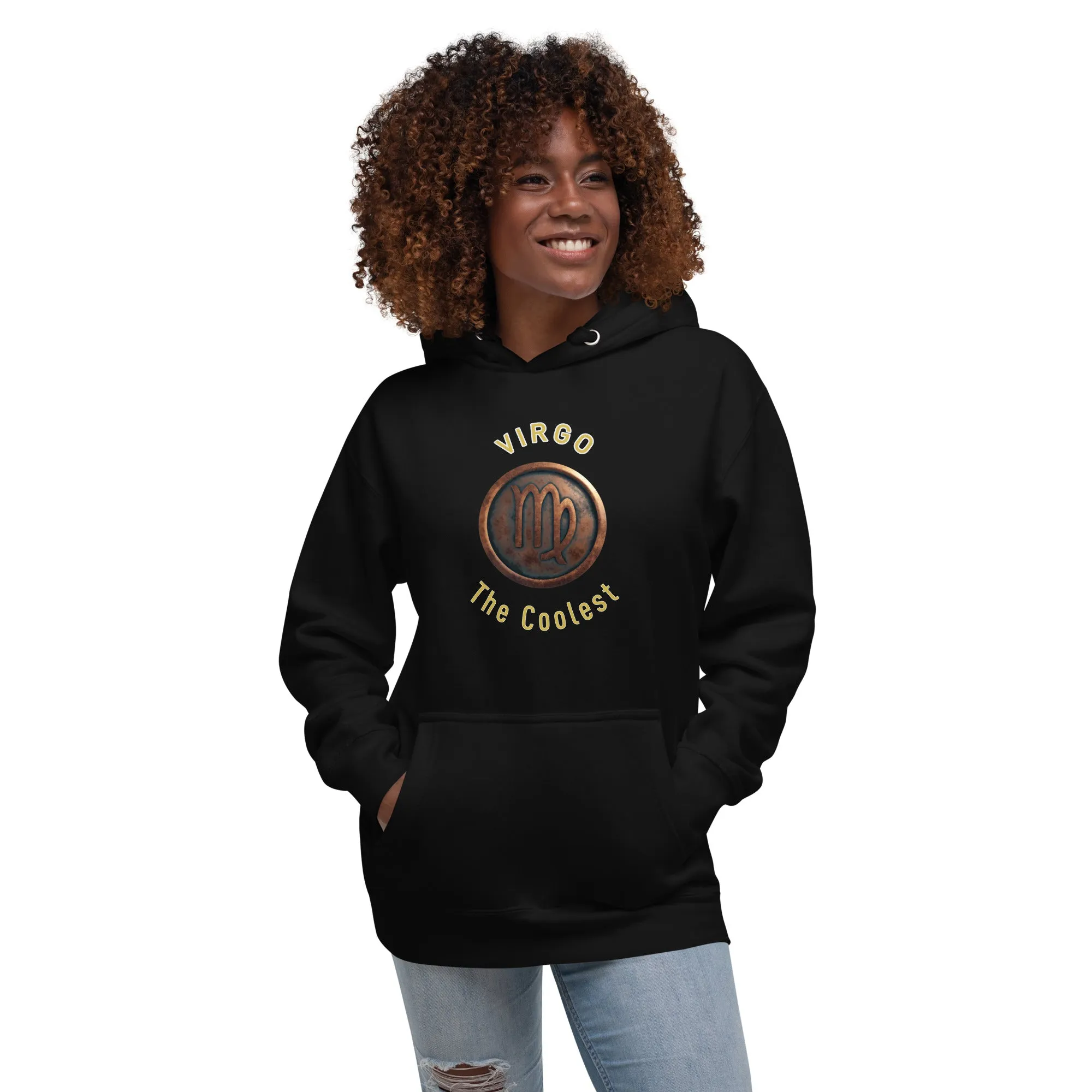 Hoodie Womens Designer (Hoodies Womens - Virgo Zodiac Sign 0046)