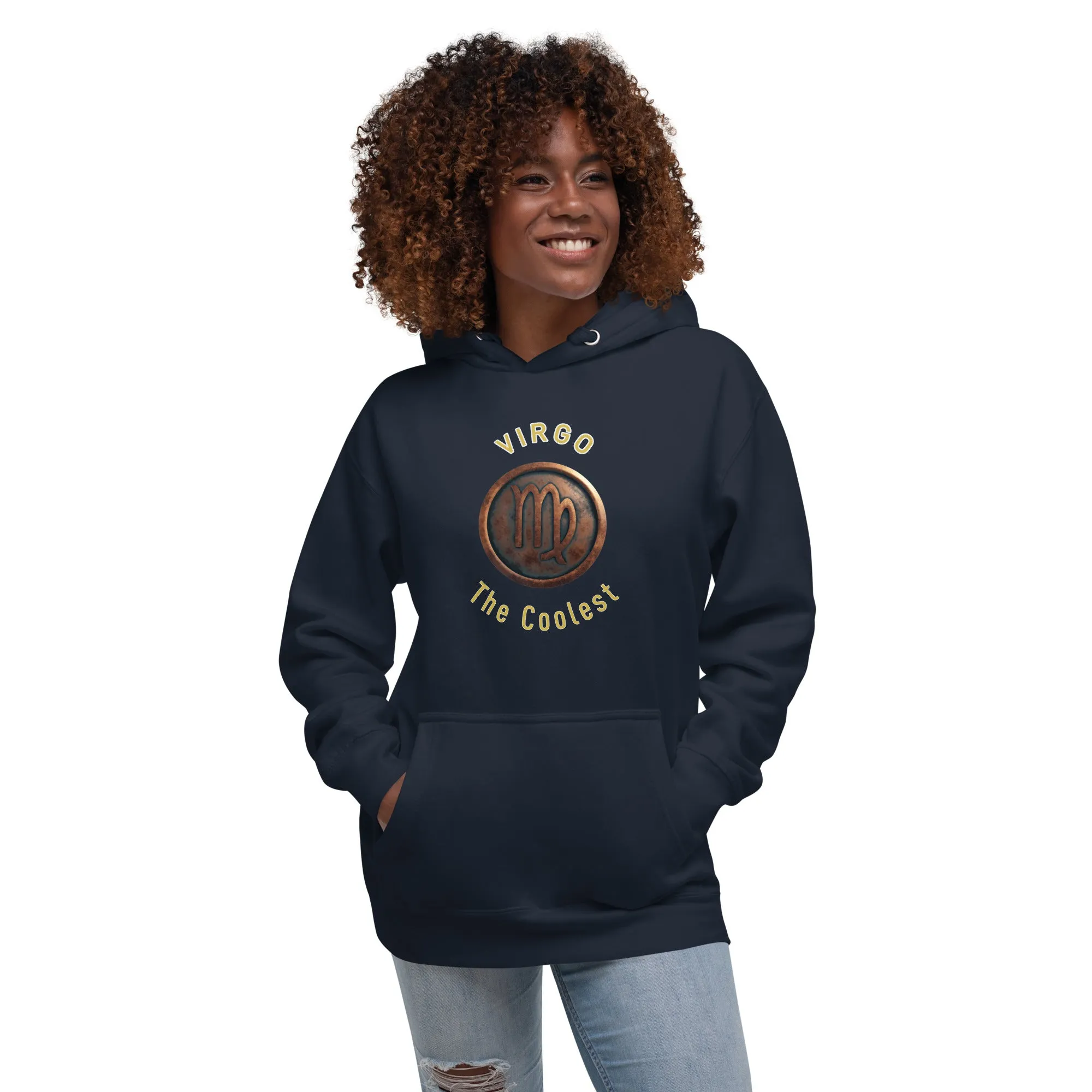 Hoodie Womens Designer (Hoodies Womens - Virgo Zodiac Sign 0046)