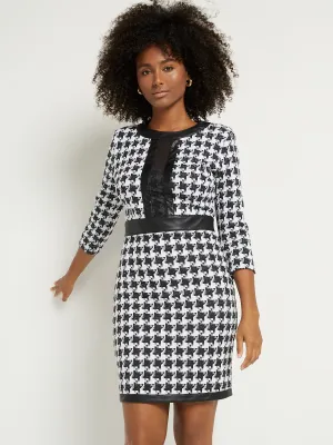 Houndstooth Sheath Dress - Superflex