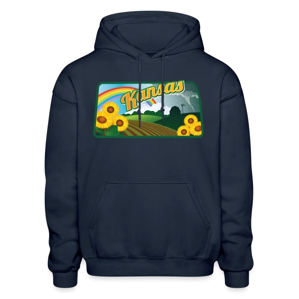 Kansas Whimsical State Logo Heavy Blend Adult Hoodie