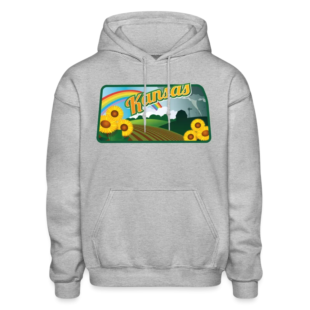 Kansas Whimsical State Logo Heavy Blend Adult Hoodie