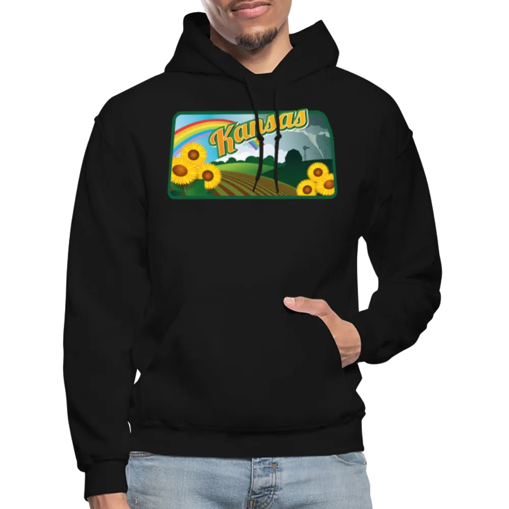 Kansas Whimsical State Logo Heavy Blend Adult Hoodie