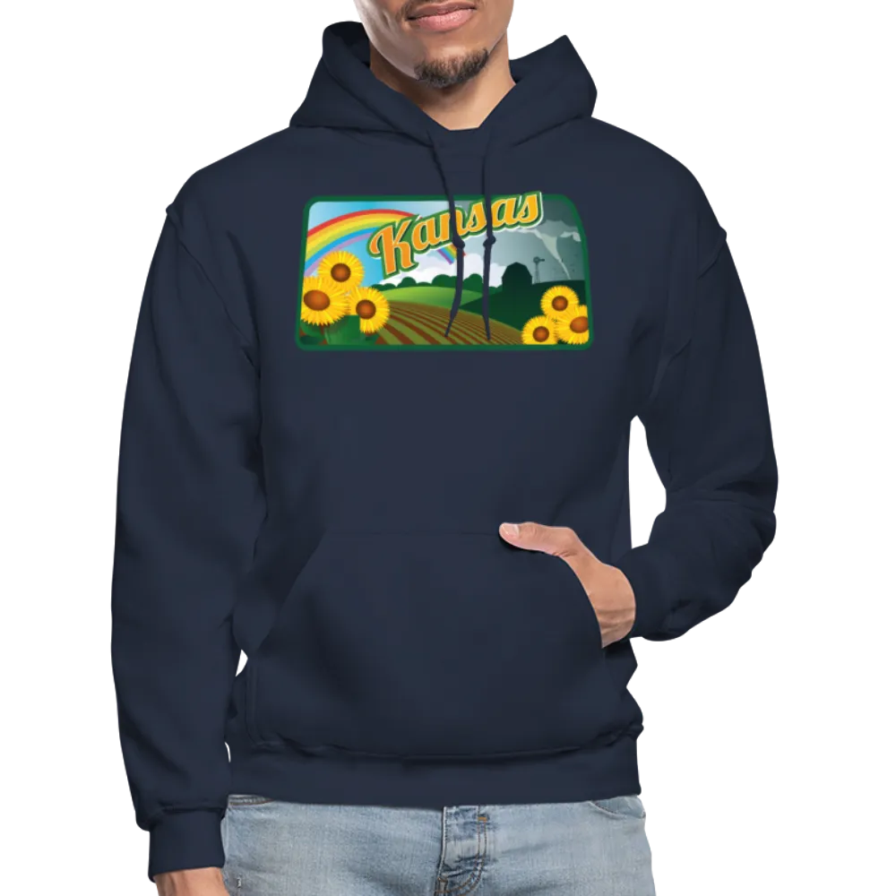 Kansas Whimsical State Logo Heavy Blend Adult Hoodie