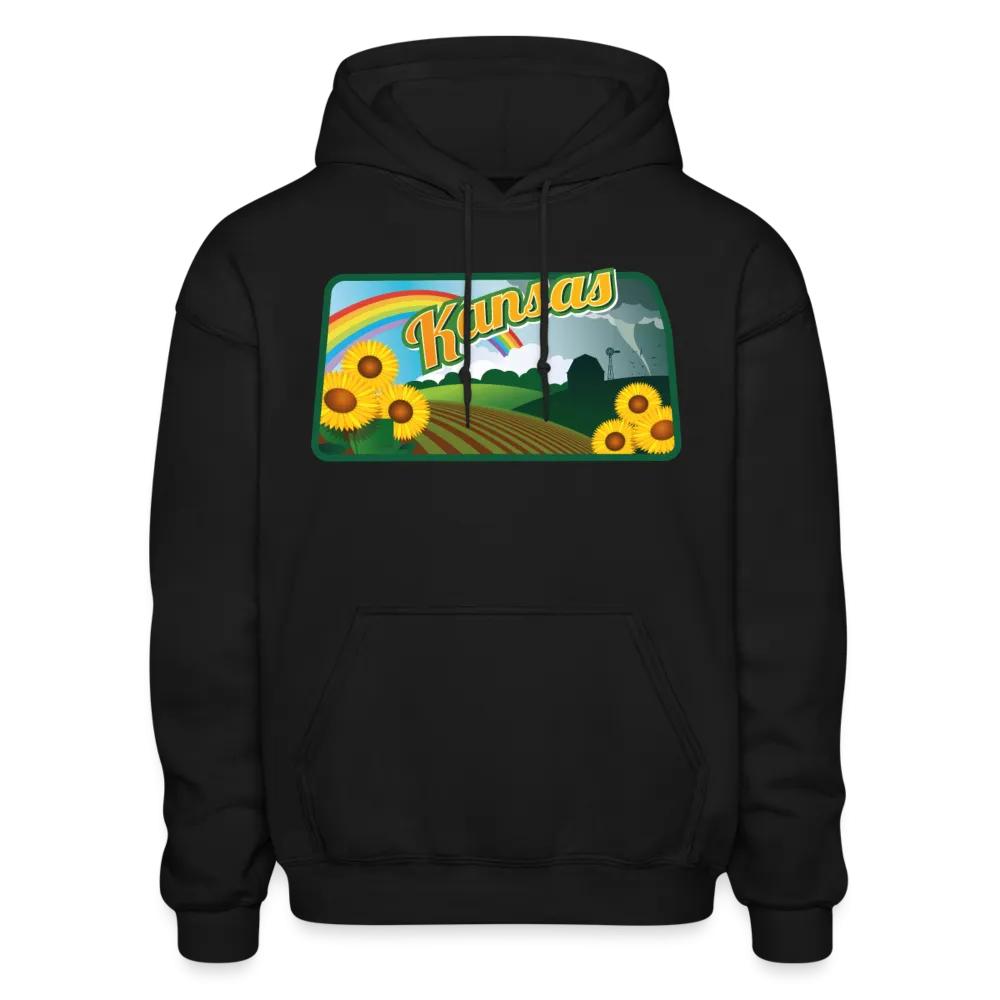 Kansas Whimsical State Logo Heavy Blend Adult Hoodie
